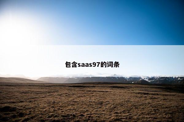 包含saas97的词条