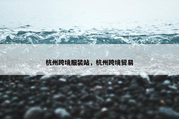 杭州跨境服装站，杭州跨境贸易