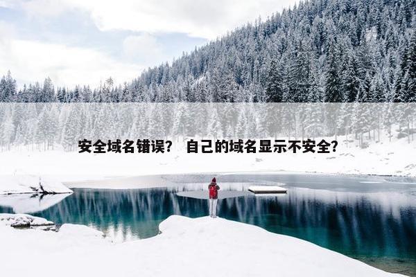 安全域名错误? 自己的域名显示不安全?