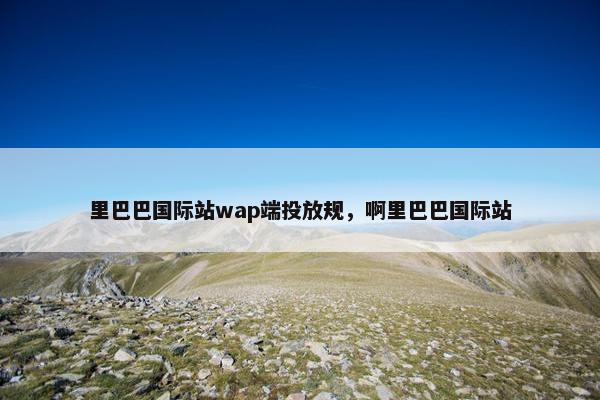 里巴巴国际站wap端投放规,啊里巴巴国际站