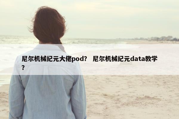 尼尔机械纪元大佬pod？ 尼尔机械纪元data教学？