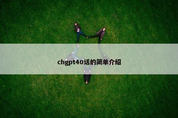 chgpt40话的简单介绍