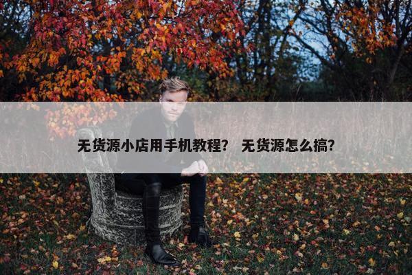 无货源小店用手机教程? 无货源怎么搞?