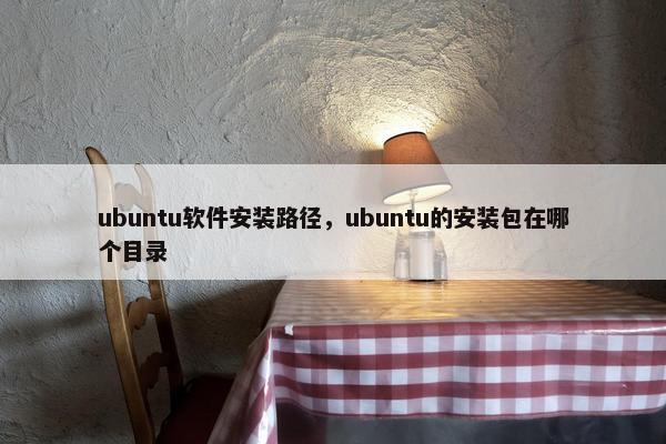 ubuntu软件安装路径，ubuntu的安装包在哪个目录