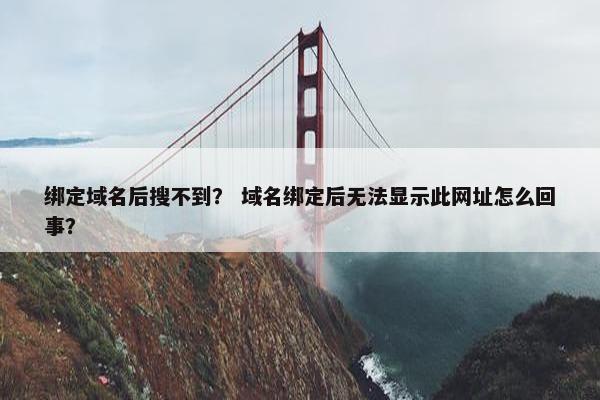 绑定域名后搜不到? 域名绑定后无法显示此网址怎么回事?