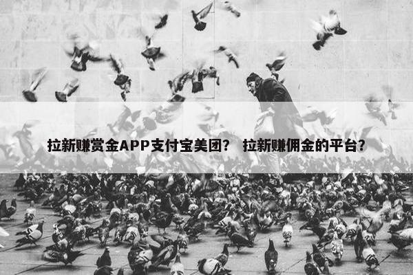 拉新赚赏金APP支付宝美团？ 拉新赚佣金的平台？