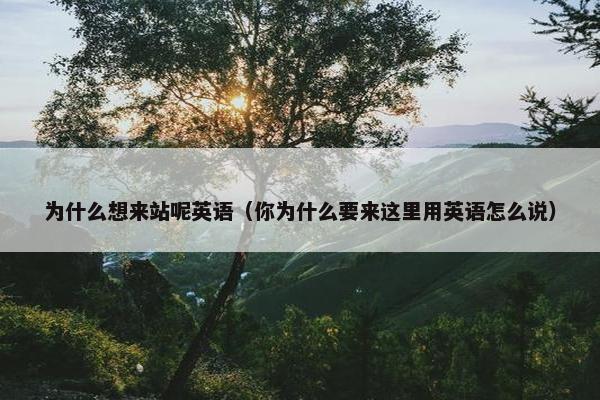 为什么想来站呢英语(你为什么要来这里用英语怎么说)
