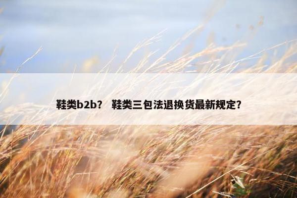 鞋类b2b？ 鞋类三包法退换货最新规定？