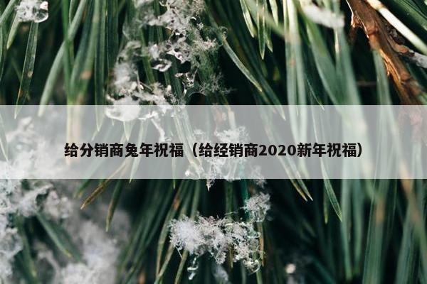 给分销商兔年祝福(给经销商2020新年祝福) 给分销商兔年祝福(给经销商2020新年祝福)